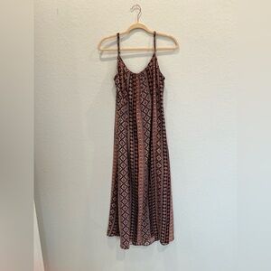 Show Me Your MuMu Brown Geometric Spaghetti Strap Dress